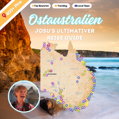 Ostaustralien Reiseguide mit Google-Maps-Pins für NSW, Victoria, South Australia und Northern Territory