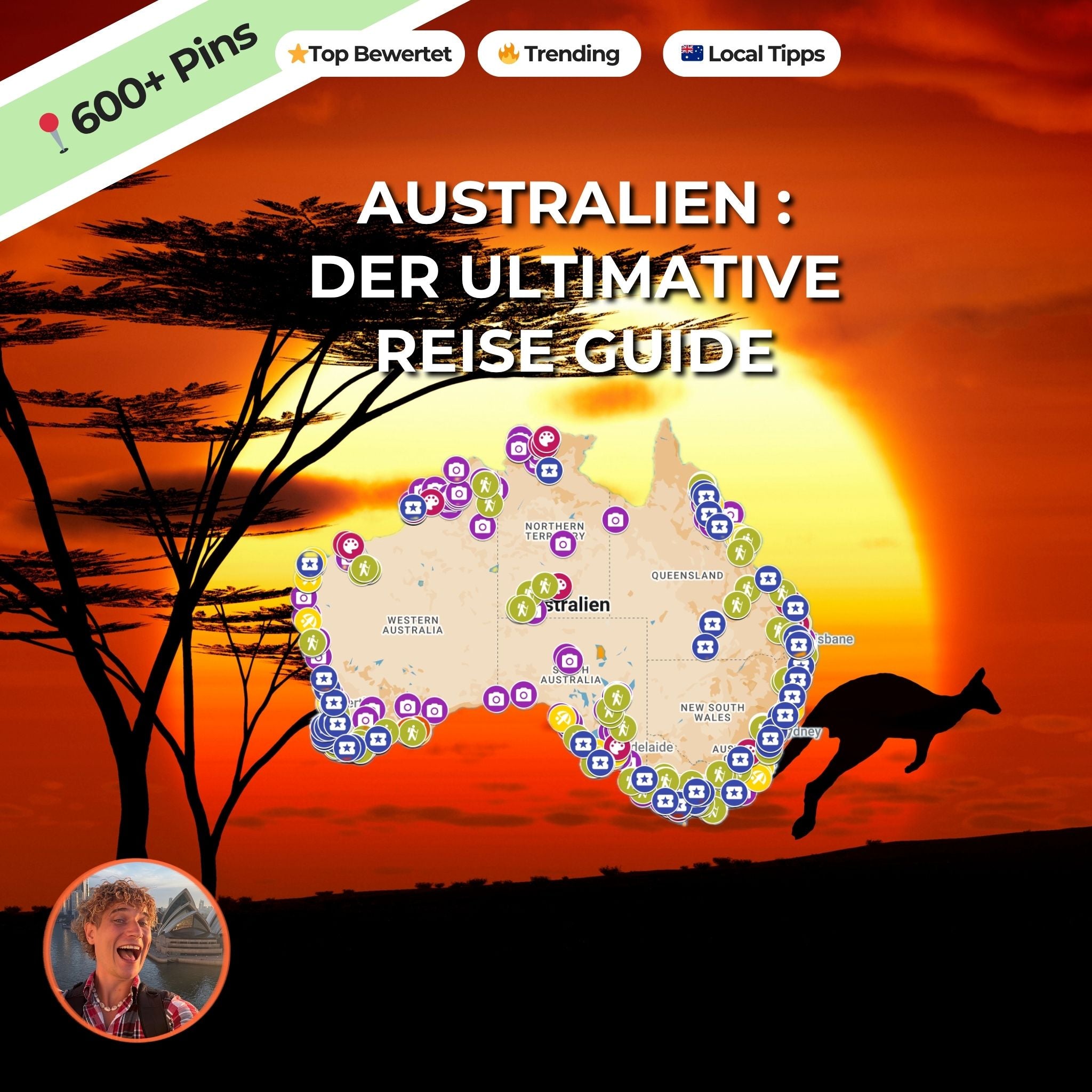 Australien Reiseguide mit 600+ Maps Pins