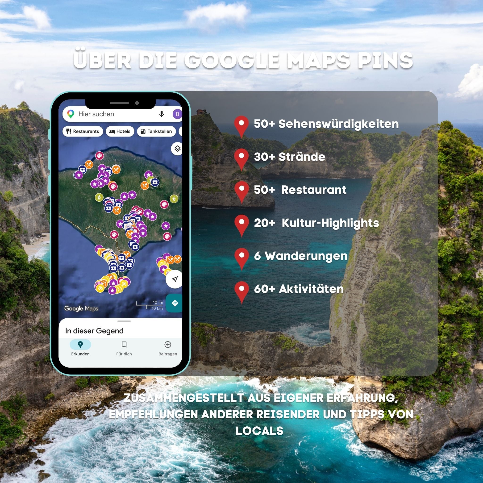 Bali Reiseguide mit 200+ Maps Pins