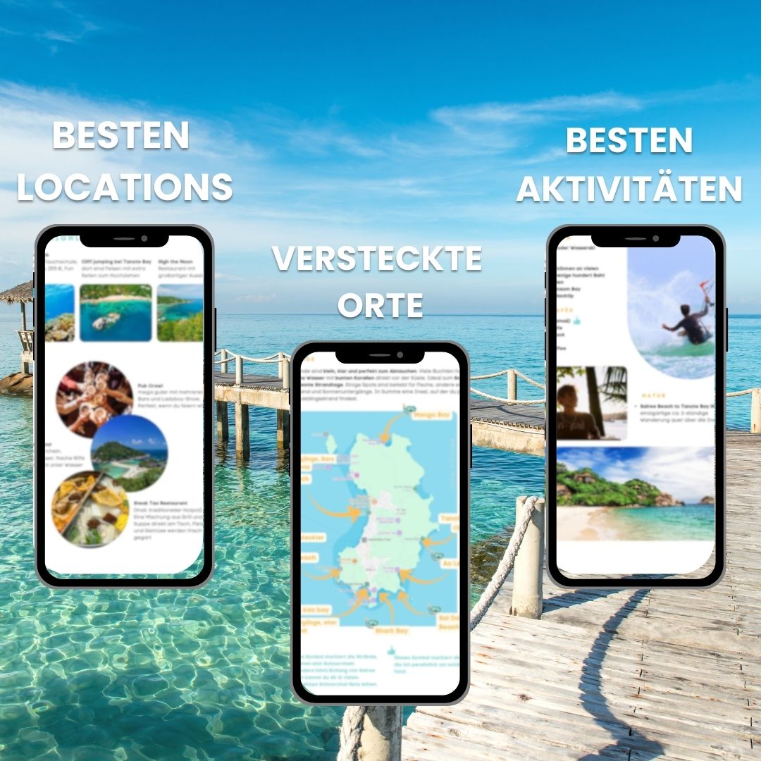 3er-Bundle Koh Samui, Koh Phangan & Koh Tao Reise-Guide als E-Book inkl. Reise-Map